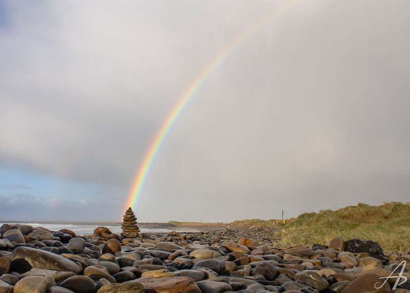 Rainbow over Strandhill Beach, County Sligo