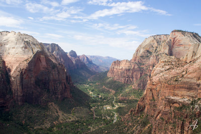 From the top of Angel's Landing in Zion National Park